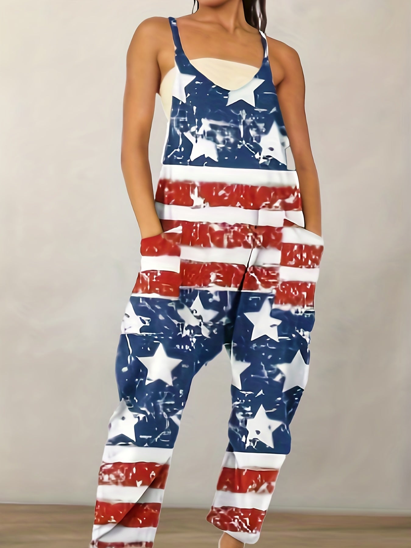 Patched Pockets Jumpsuit