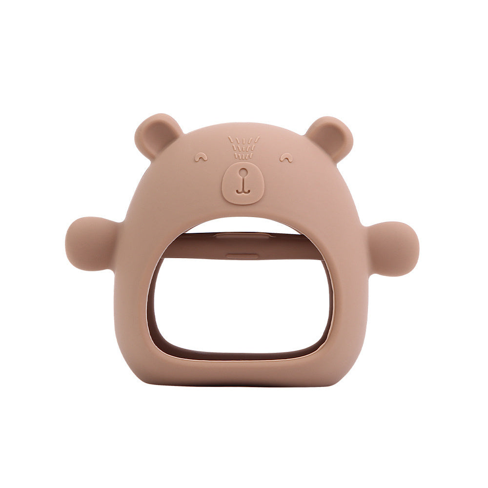 Wearable Baby Chewable Teether Toy Little Bear Mitten Teething Toy
