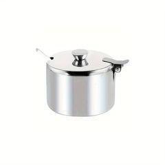 Stainless Steel Seasoning Box with Spoon Clear Spice Pots