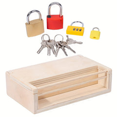 Toddler Lock and Key Toy Set for Learning - Educational Wood Toy