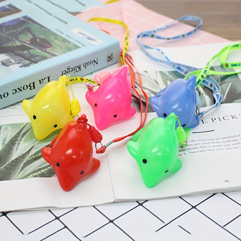 2pcs Dolphin Pendants Night Lights Colorful Light Small Gift Ligation Rope