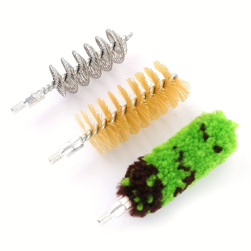 3pcs Set Cleaning Kit 12 GA Gauge Rod Brush Aluminum