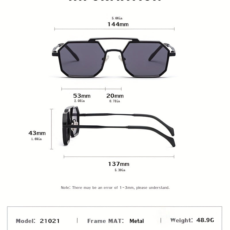 KAJILA Steampunk Style Sunglasses Metal Frame UV Protection Glasses
