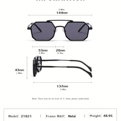 KAJILA Steampunk Style Sunglasses Metal Frame UV Protection Glasses