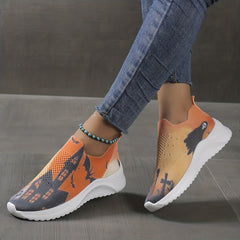 Women's Knitted Devil Halloween Slip-On Sports Shoes