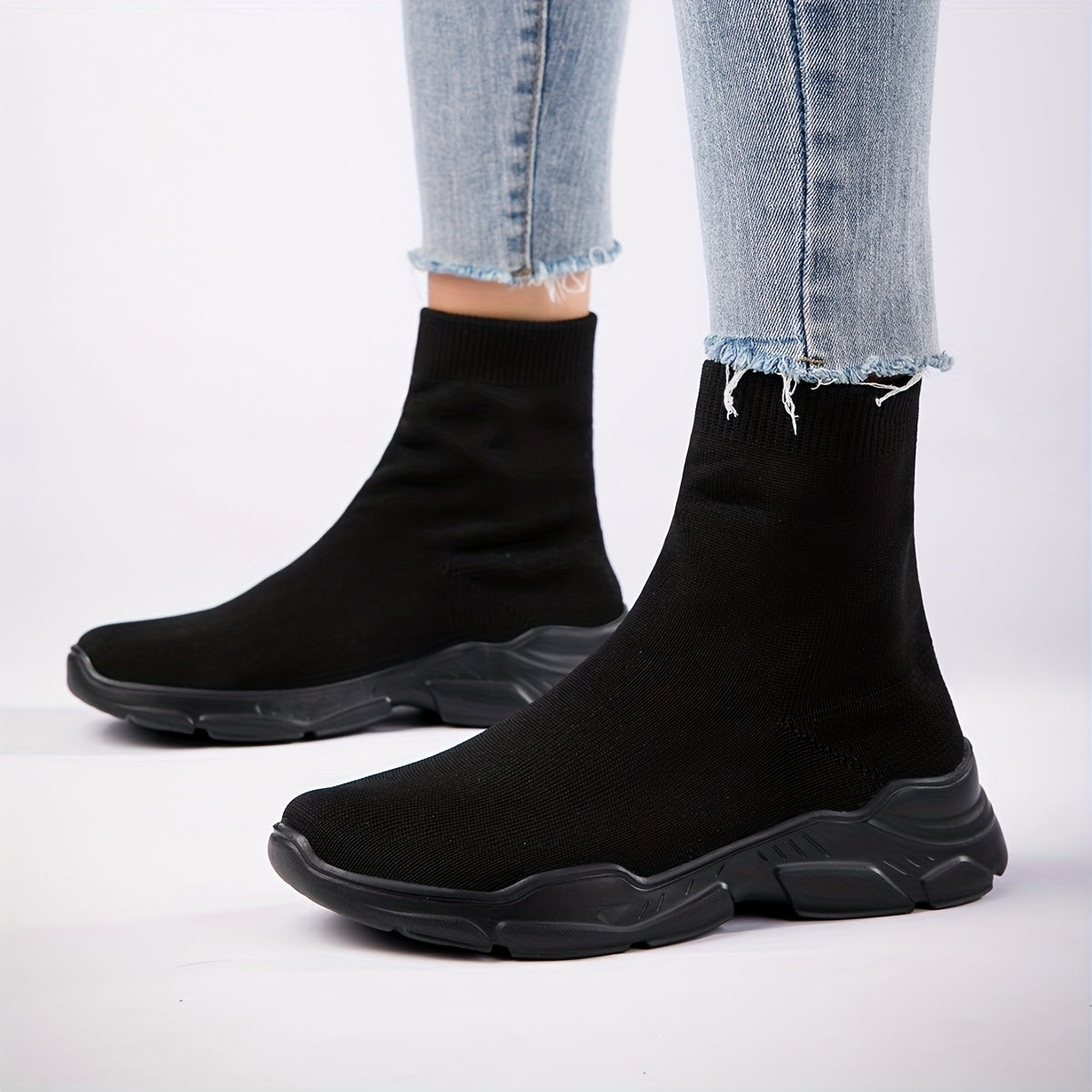 Women's High Top Slip On Sneakers Lightweight Walking Shoes