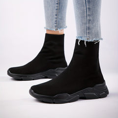 Women's High Top Slip On Sneakers Lightweight Walking Shoes