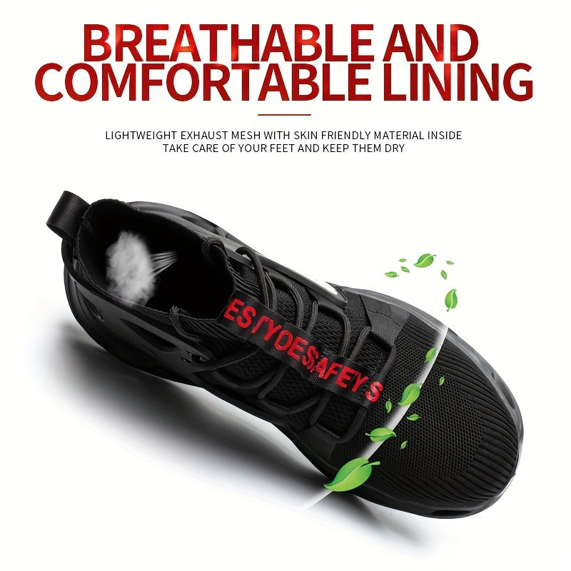CEATSAFETV Steel Toe Work Boots Puncture Proof High Top Industrial Shoes