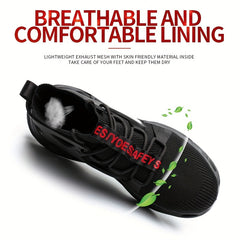 CEATSAFETV Steel Toe Work Boots Puncture Proof High Top Industrial Shoes