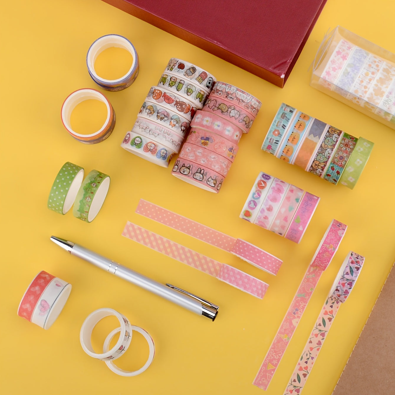 12 Rolls Cartoon Journal Washi Tape for Crafts Scrapbooking Gift Wrapping