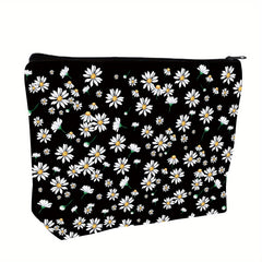 Daisy Makeup Bag Organizer Large Capacity Canvas Travel Toiletry Bag
