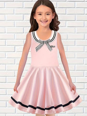 Girls Preppy Style Sleeveless Dress for Summer