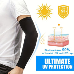 2 Pairs Cooling Arm Sleeves UV Sun Protection Golf Cycling Running Unisex