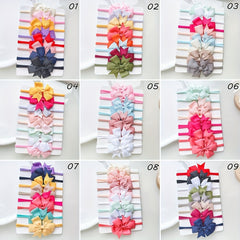 8pcs Plain Bow Headband for Baby Girls