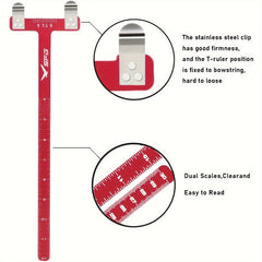 T Shape Ruler Bow Square Ruler String Fixing Clip for Compound Recurve Bow