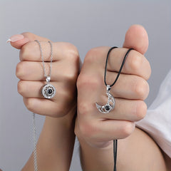 Sun Moon Necklace Magnetic Chain Jewelry Gift For Girls