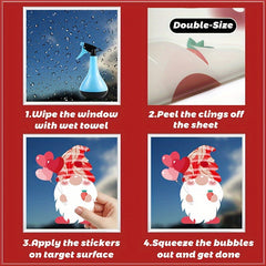 9 Sheets Window Clings Decorations Party Ornaments Vinyl Window Sticker Decals