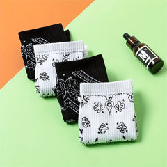 2 Pairs Men's Paisley Crew Socks - Comfy Casual Socks for Outdoor All Seasons