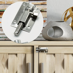 2pcs Sliding Bolt Lock Stainless Steel Durable Small Plate Lock