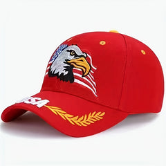 Men's Patriotic Eagle Baseball Cap American Flag Adjustable Embroidery Cap
