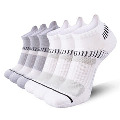 6 Pairs Colorblock Athletic Socks Low Cut Ankle Socks for Women