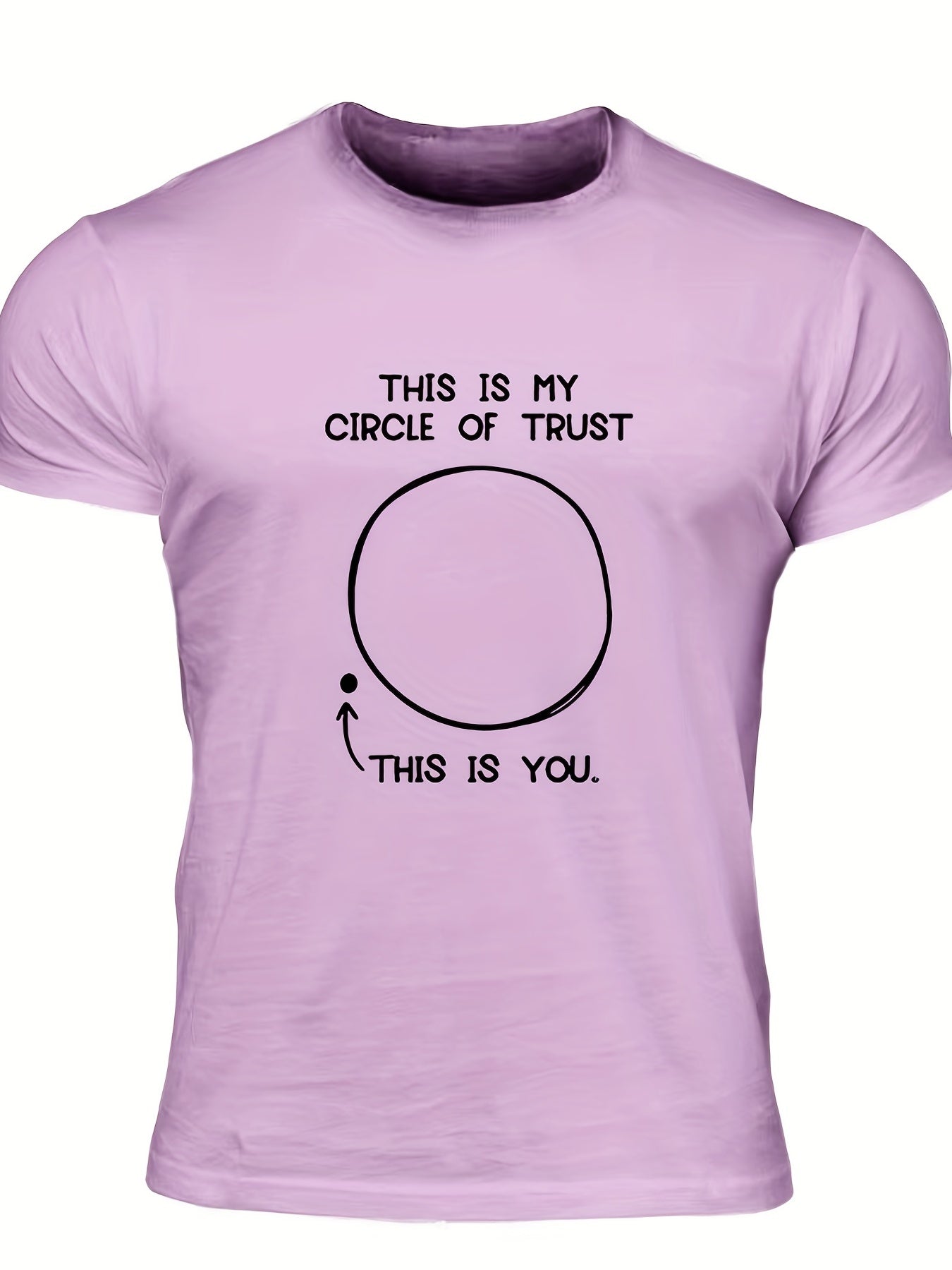 Circle Of Trust Men's Sarcastic Print T-shirt Crew Neck Tee