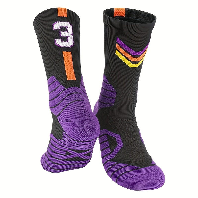 Men's Cushioned Sport Socks Basketball Compression Athletic Socks