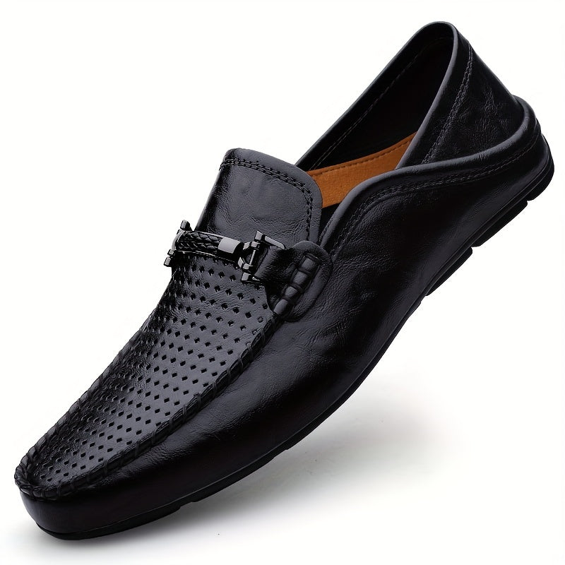 Men's Moc Toe Loafer Shoes Comfy Non slip Slip On Shoes