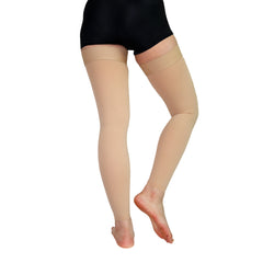 Size Up Thigh High Compression Stockings 20-30mmHg Footless Unisex