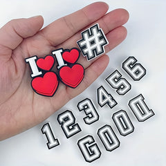 37 Letter Charms for Clog Sandals Shoe Decoration DIY Shoes Pins