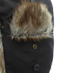 Mens Pilot Cap Plus Velvet Thick Ear Protection Winter Warm Bombing Cap