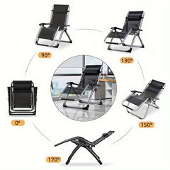 Adjustable Folding Lounger Chair for Outdoor Beach Camping Office Nap Home