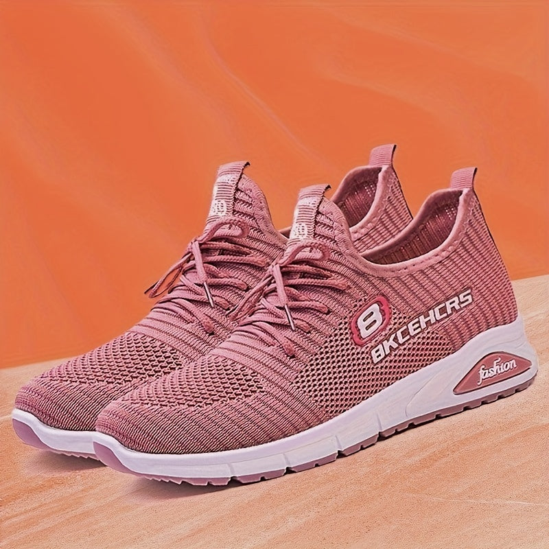 Women's Breathable Mesh Sneakers Casual Lace Up Outdoor Shoes