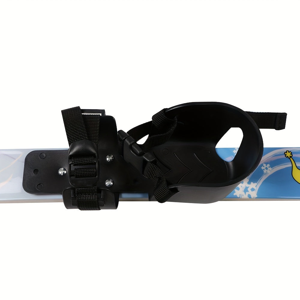 Beginner Ski Boards & Poles Set w/ Fixators Winter Sports Equipment