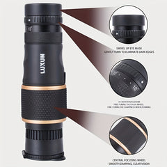 Portable 30x45 Monocular Telescope BAK4 Prism Waterproof