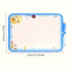 Dual Sided Dry Erase Board Portable with Eraser Holder Pastel Colors Pink Green