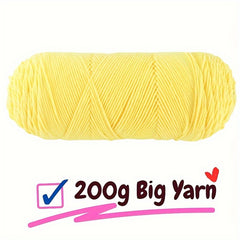 200g 100 Acrylic Yarn Big Roll for Crocheting Knitting
