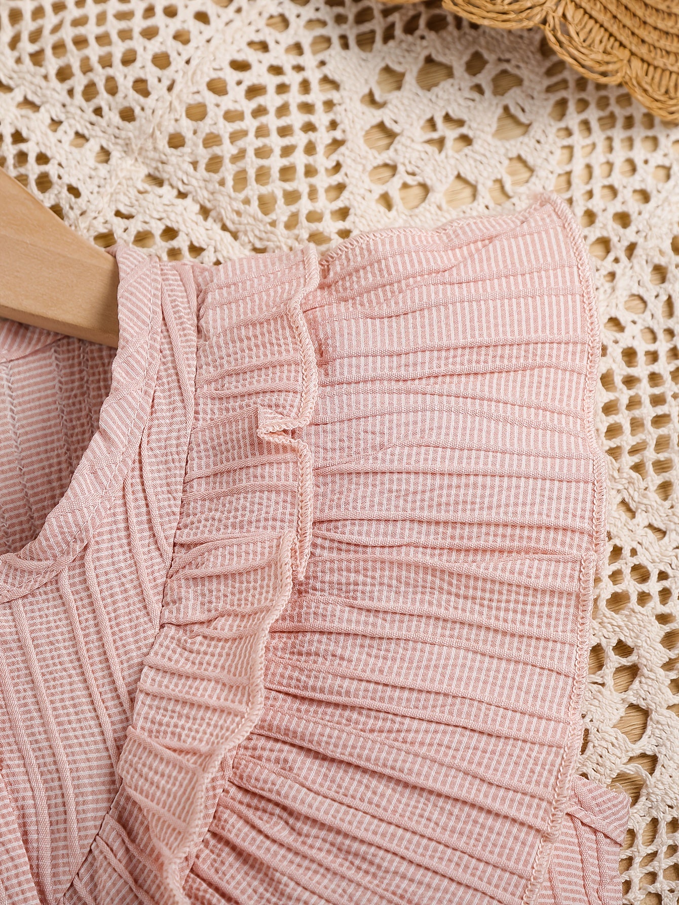 Girls Ruffle Trim Sleeveless Blouses Button Down Shirts Casual Summer Tops