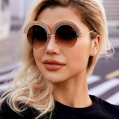 Rainbow Frame Sunglasses with Colorful Lenses