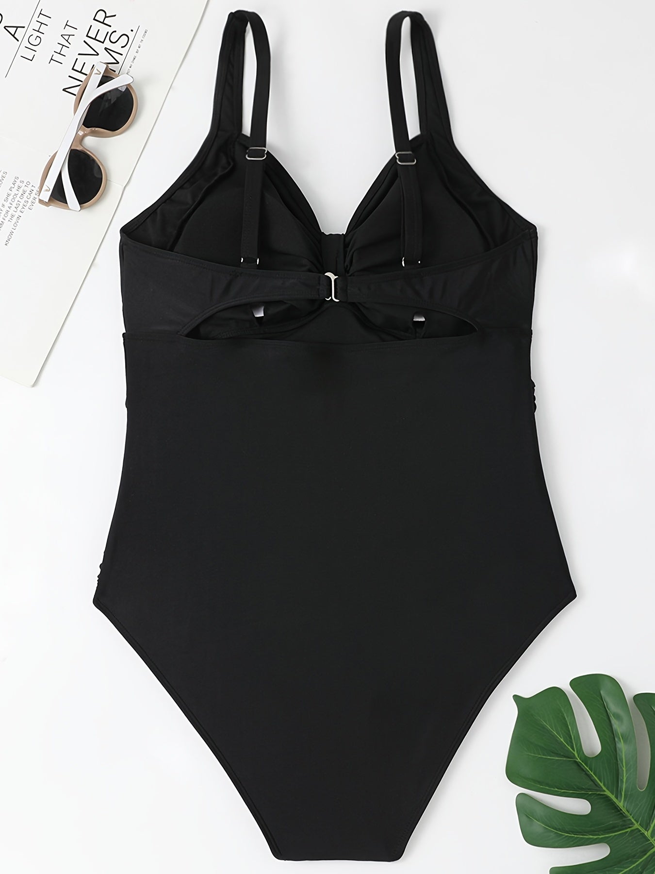 Ruched Cut Out One Piece Swimsuit