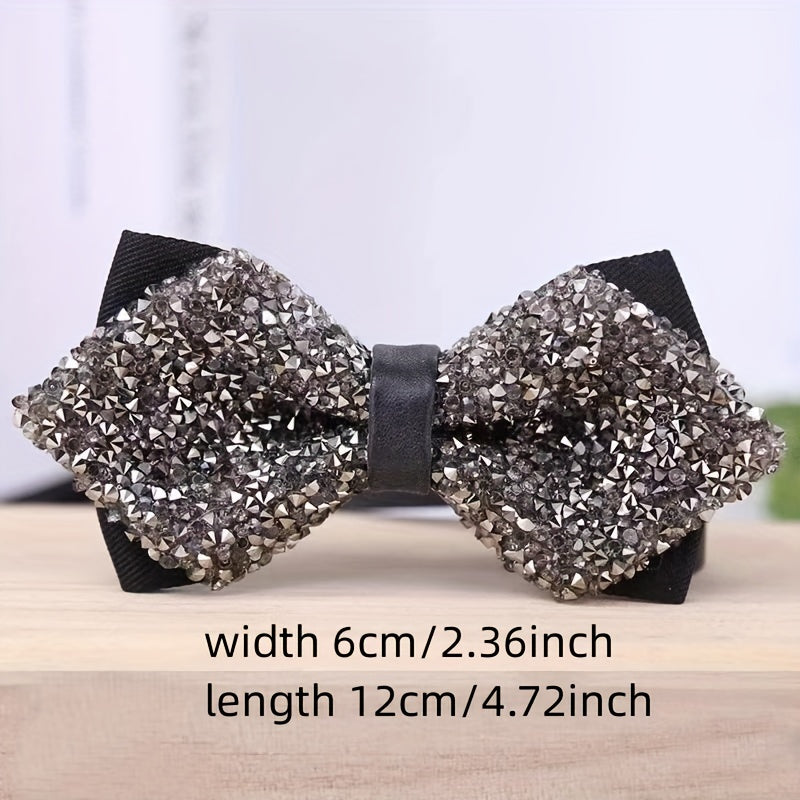Glitter Faux Diamond Bow Tie for Men