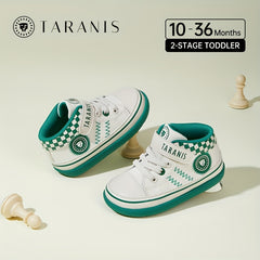 TARANIS Girl's Skate Shoes Comfy Non Slip Hook & Loop Fastener Sneakers