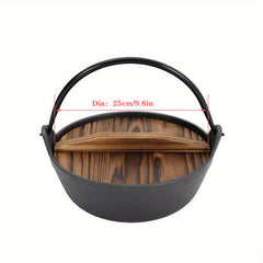 Cast Iron Casserole Dish Pot Pan for Cooking Camping Outdoor Decor