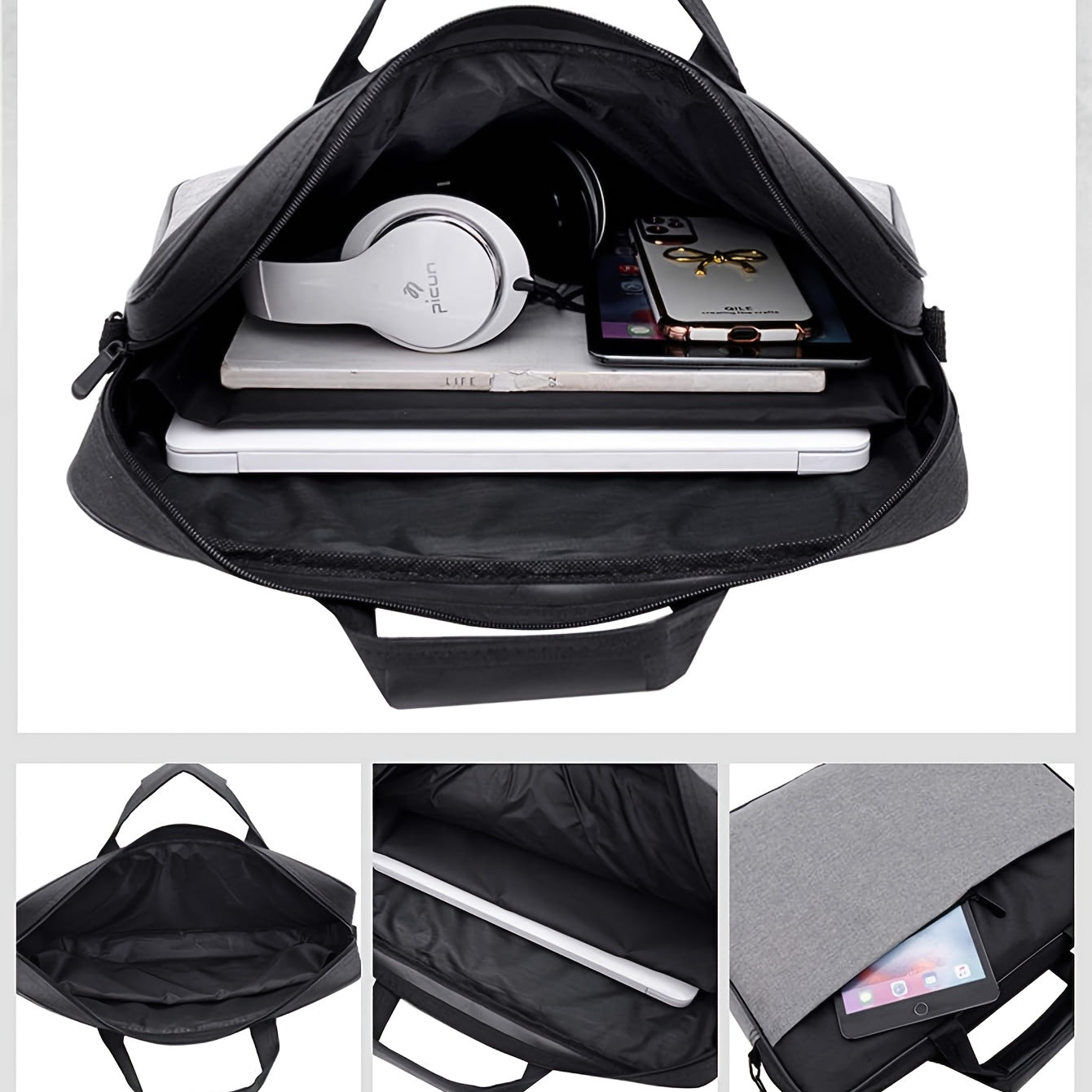 16 Inch Waterproof Laptop Storage Bag with Handle and Zippered Pocket