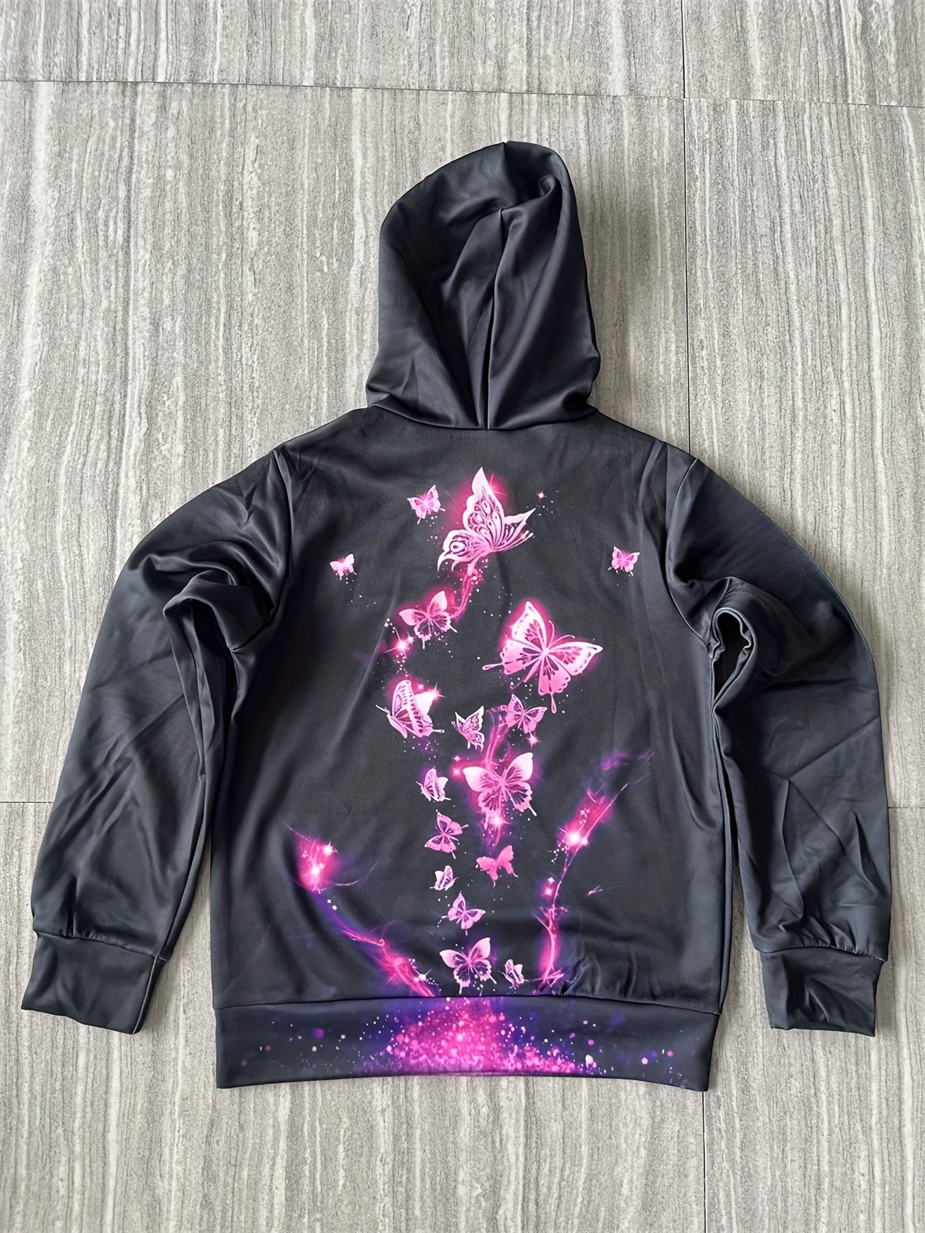 Kids Cartoon Butterfly 3D Print Hooded Sweatshirt Teen Stylish Hoodie