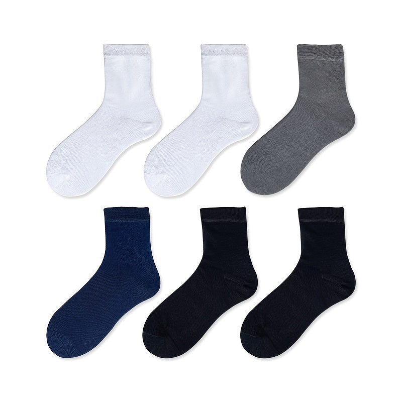 6 Pairs Bamboo Fiber Business Socks Antibacterial Deodorant