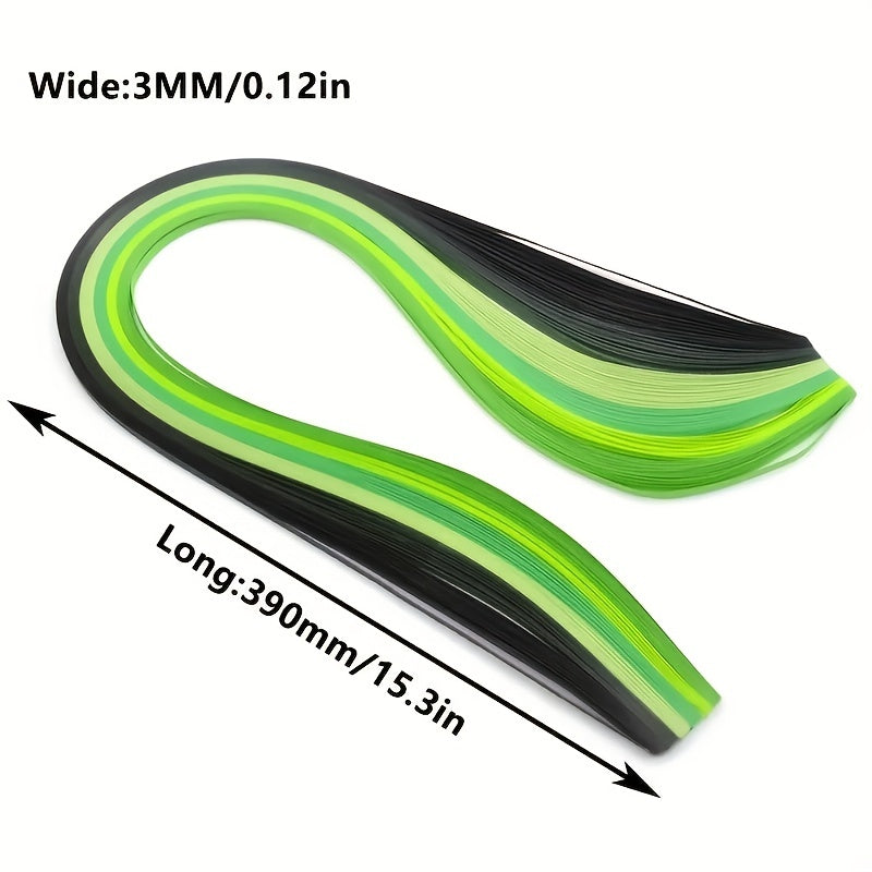 100pcs Gradient Paper Dip Strips DIY Origami