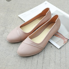 Women's Low Block Heel Shoes Waterproof Work Shoes