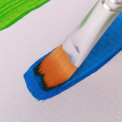 6pcs Wooden Handle Nylon Brush Set for Painting Crafts