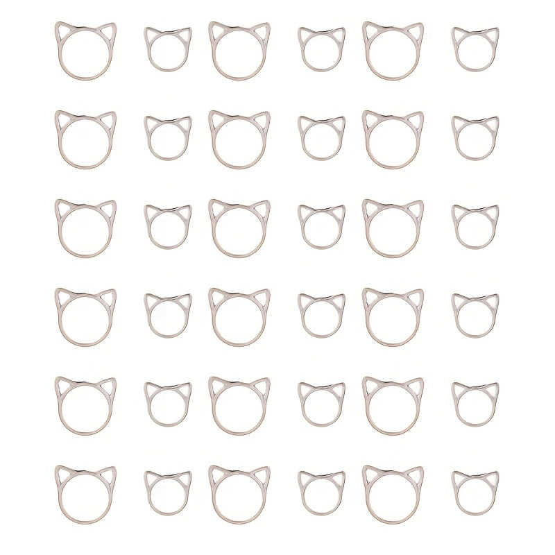 36pcs Alloy Noble Metal Ring Stitch Markers Crochet Locking Accessories